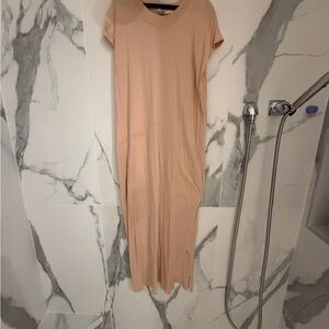 Free People Beige T-Shirt Dress